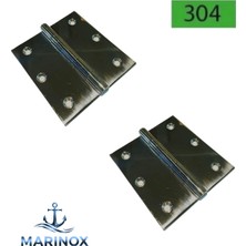Marinox 70X75 mm Paslanmaz Menteşe – Marin Tekne & Karavan Kapak Menteşesi (2 Adet )
