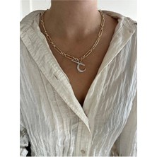 14K Çelik Üzeri Altın Kaplama Özel Seri Kolye