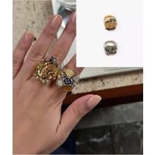 Çelik Zr Vintage Ikili Set Yüzük