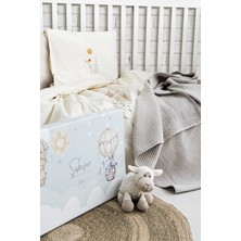 Şaheser Home Collection Little Sheep Nakışlı Bebek Nevresim Seti, %100 Pamuk Kumaş, Organik Pamuk Örtlülü Bebek Nevresimi
