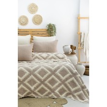 Şaheser Home Collection Sonia Müslin Yatak Örtüsü Seti, %100 Pamuk, 7 Katlı Jakarlı Dokuma, Müslin Içi Dolgulu Battaniye