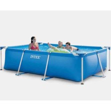 intex Dikdörtgen Çerçeveli Aile Havuzu 220X150X60 cm – 1662 Litre Kapasiteli – Dayanıklı Pvc Gövdeli Bahçe Havuzu