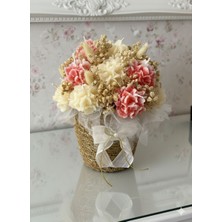 Liora Lavin Çiçek Buketi Mum  Hasır Sepet Anne,sevgili,arkadaş,tüm Sevdikleriniz Için En Güzel Hediye