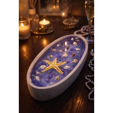 Odesia Deniz Esintisi Jel Mum – Taş Kayık Tasarım, Deniz Yıldızlı Premium Dekor