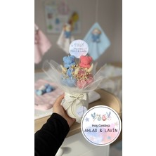 Liora Lavin Hoşgeldin Ikiz Bebek Çiçek Mum Ayıcıklı Hediyelik Hastane Çıkışı