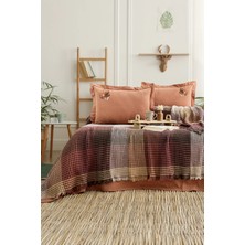 Şaheser Home Collection Floransa Yatak Örtüsü Seti, El Nakışı Detaylı, %100 Pamuk Jakarlı Kumaş, 6 Parça Yatak Seti