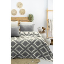 Şaheser Home Collection Sonia Müslin Yatak Örtüsü Seti, %100 Pamuk, 7 Katlı Jakarlı Dokuma, Müslin Içi Dolgulu Battaniye