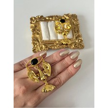 Çelik Tasarım Gold Linda Küpe