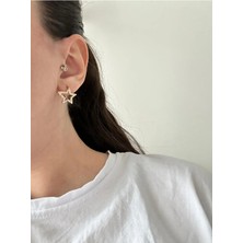 14K Çelik Üzeri Altın Kaplama Minimal cm Küpe