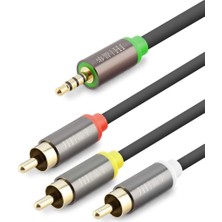 Ne Verelim Size 3.5 mm To 3rca Kablo 2lıne Gold 1.5m Siyah HDX1064