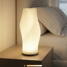 Adens Shop Dikey Dalga Tasarımlı Modern Masa/gece Lambası