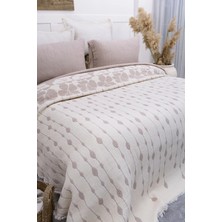 Şaheser Home Collection Sole Müslin Yatak Örtüsü Seti, 4 Katlı %100 Pamuk Jakarlı Dokuma, Müslin Battaniye Takımı 240X260 cm