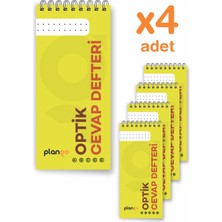 Optik Cevap Defteri Sarı (4 Adet - 200 Sayfa) Sınava Hazırlık Optik Form Defteri - Plango