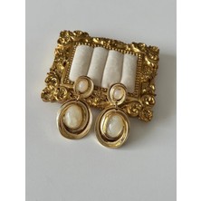 Çelik Krem Asley Küpe