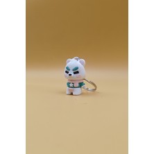 Rodopiva Hareketli Şirin Kutup Ayısı Anahtarlık - Hareketli Anahtarlık Çanta Süsü Charm