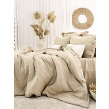 Şaheser Home Collection Vetro Müslin Nevresim Takımı, Düğmeli Tasarımlı, %100 Pamuk Müslin Kumaş, 6 Parça Yatak Odası Seti