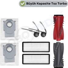 robotyedek Roborock Qrevo C Pro  Ana Fırça, Hepa Filtre, Yan Fırça, Toz Torbası 7 Parça