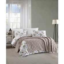 Şaheser Home Collection Zigzag Nevresimli Pike Takımı, %100 Pamuk, Geometrik Desenli Pike ve Nevresim Seti