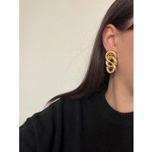 Çelik Gold Basic July Küpe