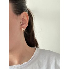 14K Çelik Üzeri Altın Kaplama Minimal cm Küpe