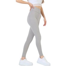 Pazarcan Yüksek Bel Fitilli Toparlayıcılı Lacivert Tayt