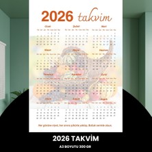 Ne Verelim Size Takvim 2026 Premium A3 300 gr Dijital Baskı Turuncu