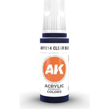 Ak Interactive 11214, 17 Ml. 3gen Şeffaf Mavi Maket Boyası