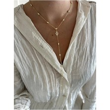 14K Çelik Üzeri Altın Kaplama Fatma Ana El Y Kolye