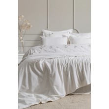 Şaheser Home Collection Roman %100 Pamuk Nakışlı Nevresim Takımı, Zarif Çiçek Motifli