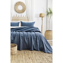 Şaheser Home Collection Silvia Jakarlı Yatak Örtüsü Seti, %100 Pamuk Jakarlı Kumaş, Nefes Alabilir, 3 Parça Yatak Örtü Seti