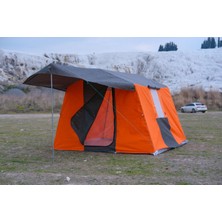 OBA ÇADIR -- 1 Odalı Kamp Çadırı 4 Kişilik ( Kapı Sineklikli ) Turuncu