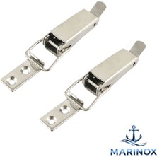 Marinox Paslanmaz Mandallı Kilit 102×16,5 mm – Marin Tip Kapak Kilidi ( 2 Adet)