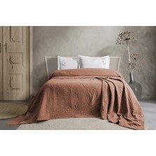 Şaheser Home Collection Agnes Jakarlı Yatak Örtüsü Seti – Çift Kişilik, %100 Pamuk Dokuma