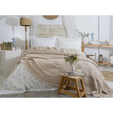 Şaheser Home Collection Pamela Jakarlı Müslin Yatak Örtüsü Seti %100 Pamuk Çift Kişilik