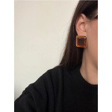 Çelik Kahve Roya Küpe