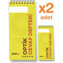 Optik Cevap Defteri Sarı (2 Adet - 100 Sayfa) Sınava Hazırlık Optik Form Defteri - Plango