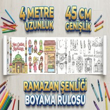 Mixoyuncak Ramazan Şenliği Dev Rulo Boyama Kağıdı 4 Metre Kültürel Etkinlik ve Oyun