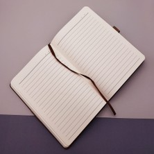 Ne Verelim Size Çizgili Termo Deri Defter Lacivert