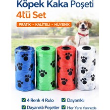 GalacticEvo Köpek Dışkı Kaka Poşeti 4’lü Set – Dayanıklı, Hijyenik ve Pratik Kullanım