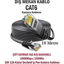Sirtek Teknoloji 10 Metre Cat6 Kablo Çift Katman Yaz Kış Dayanıklı Kamera Kablosu