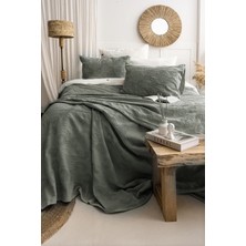 Şaheser Home Collection Italo Jakarlı Yatak Örtüsü Seti, Klasik Dokulu, %100 Pamuk Jakarlı Kumaş, 3 Parça Yatak odası takımı