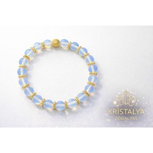 Kristalya Aura Koruma ve Arındırma Bilekliği Opal Doğaltaş Bileklik