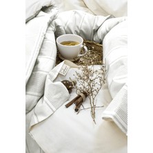 Şaheser Home Collection Nenans Iplik Boyalı Nevresim Takımı, Antrasit & Bej Çizgili Dokuma, %100 Pamuklu Nevresim Seti