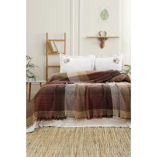 Şaheser Home Collection Floransa Yatak Örtüsü Seti, El Nakışı Detaylı, %100 Pamuk Jakarlı Kumaş, 6 Parça Yatak Seti