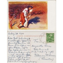 Banknoting Avusturya Postadan Geçmiş Kartpostal 1914. (3)