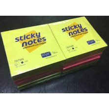 Kraf Yapışkanlı Not Kağıdı 7676N 3 Renkli 12'li Paket