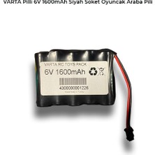 Ultramax Varta Pilli 6V 1600MAH Siyah Soket Oyuncak Araba Pili