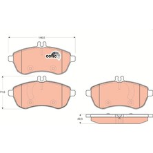 TRW Xmpdby Fren Balatasi Ön Mercedes-Benz C Serisi C 180 Cgi 07-14, C 180 Kompressor 07-14, C 200 Cgi 07-14, C 230 07-14, C 280 07-14