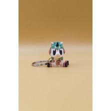 Rodopiva Hareketli Renkli Unicorn Anahtarlık - Hareketli Anahtarlık Çanta Süsü Charm