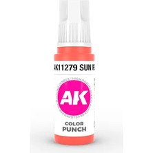 Ak Interactive 11279, 17 Ml. 3gen Güneş Kırmızı Ultra Pigmentli Maket Boyası